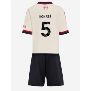 Liverpool Ibrahima Konate #5 Udebanetrøje Børn 2025-26 Kortærmet (+ Korte bukser)